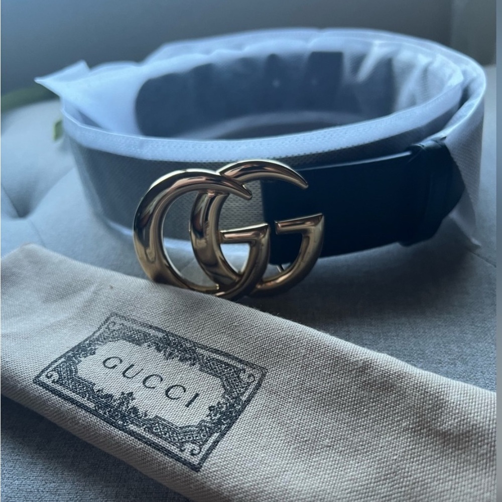 Authentic Gucci black leather belt